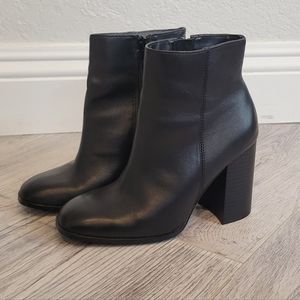 Heeled booties. Worn once